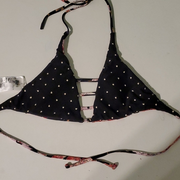 Billabong women's S black reversible design bikini top - Picture 3 of 5